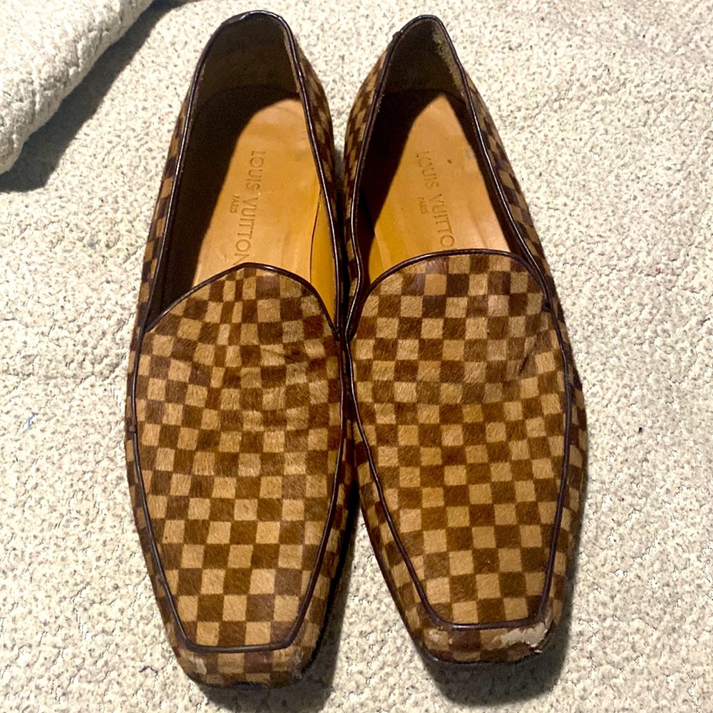 Horse hair Louis Vuitton loafers size 11 authentic